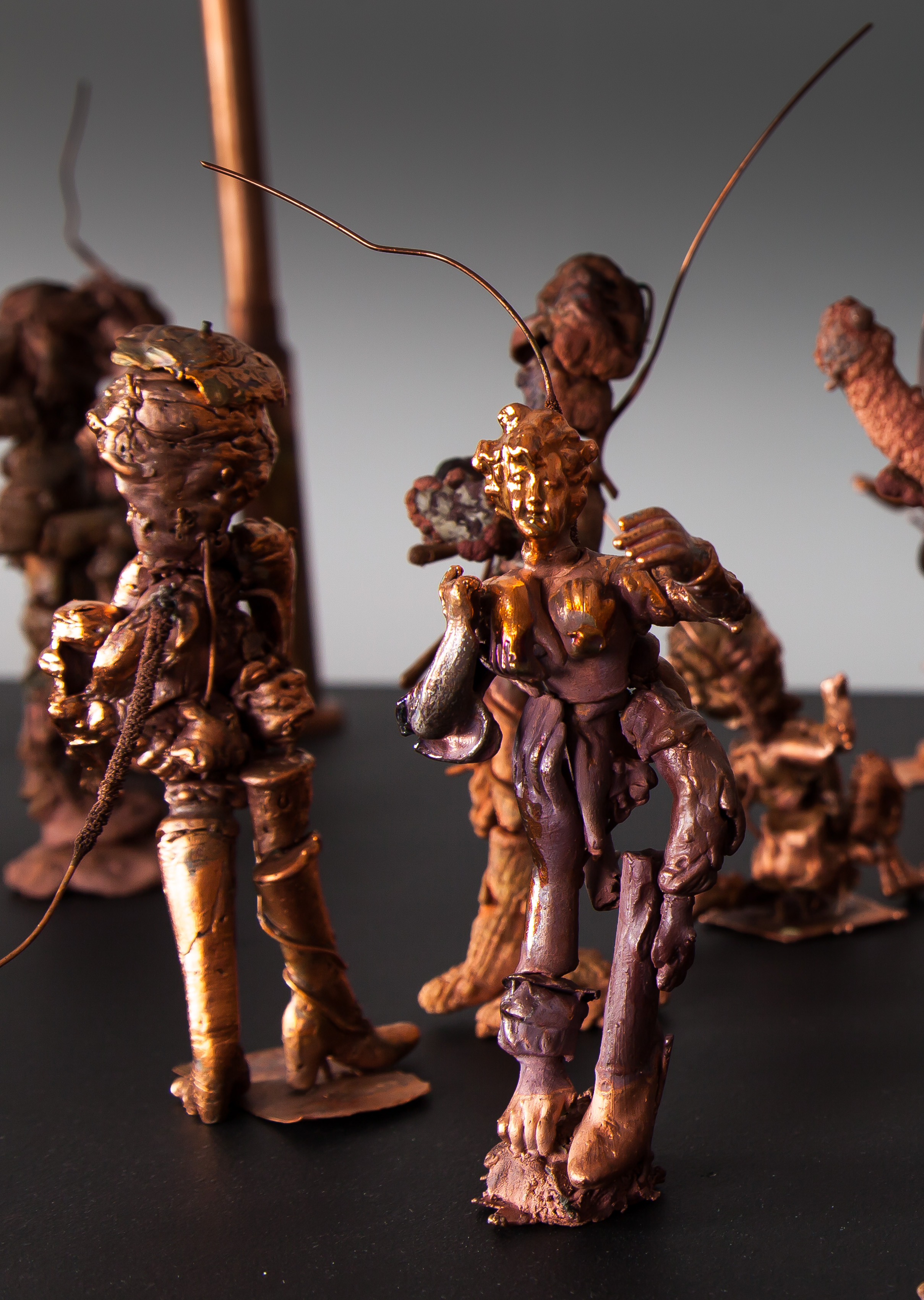 Bitter Pills, 2023 – beeswax and copper, electronic elements