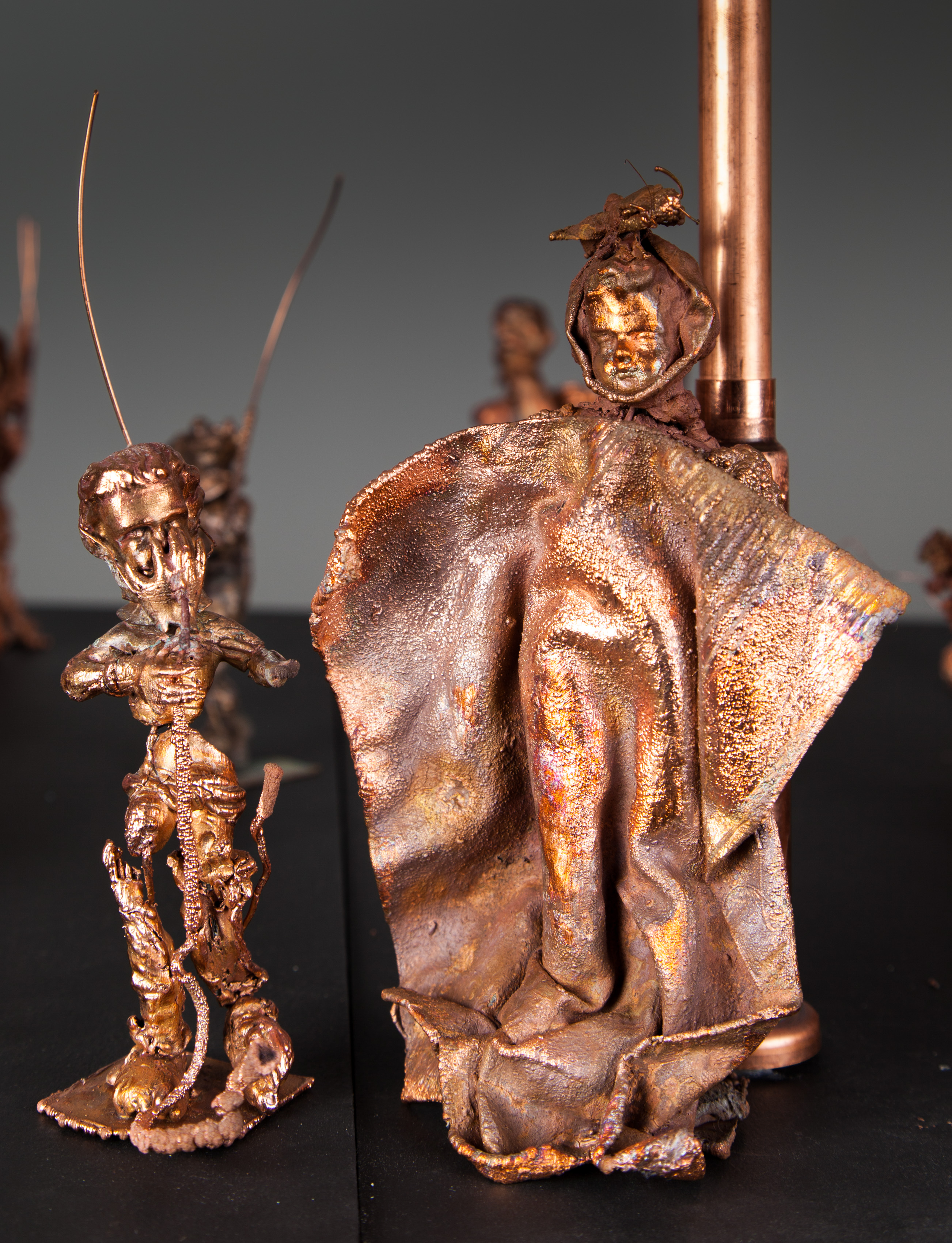 Bitter Pills, 2023 – beeswax and copper, electronic elements